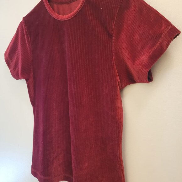 Women's top / Velvet / Red / Size S/M - Picture 2 of 5
